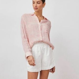 Rails Pink Ellis Rose Cheetah Button Down Shirt